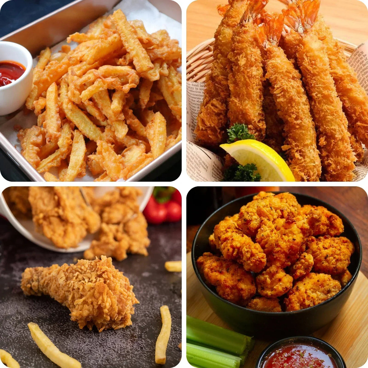 Minifritös - Platsbesparande rund fritös för snabb och jämn matlagning MILA Sverige