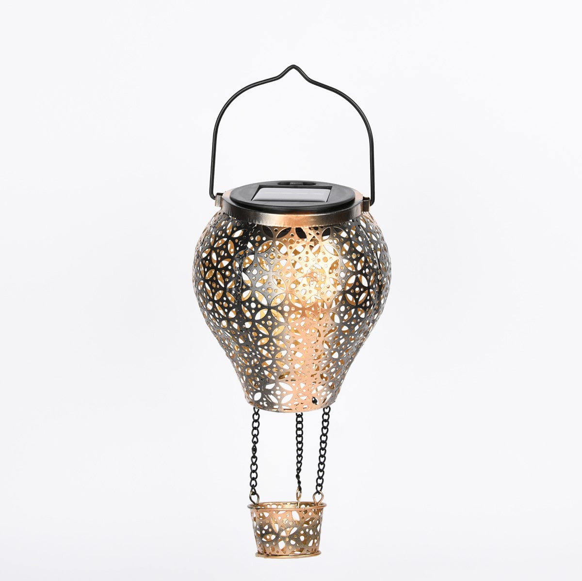 Carvallo Shine Solar trädgårdslampa rostfritt stål | Feenljus-design | Lång ljus varaktighet | 30x12 cm + 80 cm stång Carvallo