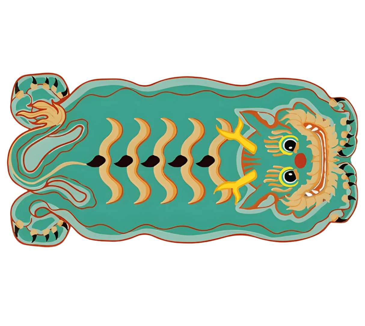 SnuggleNest - Rund matta med nyckfullt drakeskratt MILA Sverige