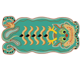 SnuggleNest - Rund matta med nyckfullt drakeskratt MILA Sverige