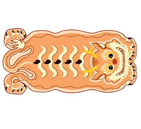 SnuggleNest - Rund matta med nyckfullt drakeskratt MILA Sverige