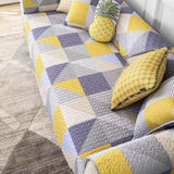 Konstnärlig geometrisk mönster tvättbar bomullsoffadäckning Carvallo