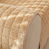 Biscuit Plush Soft Non-Slip Soffa Täckning med Anti-Slip Design Carvallo