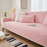 Krämfärgad Berberfleece Anti-scratch Sofföverdrag Carvallo