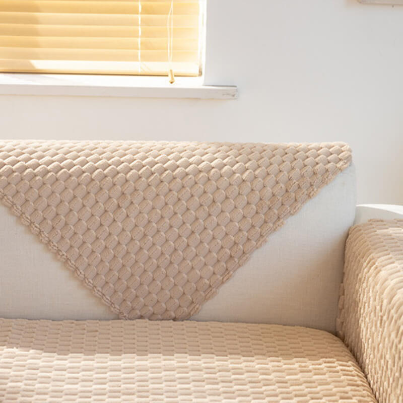 Honeycomb Plush Tjocknon-slip Sofföverdrag för Husdjur Carvallo