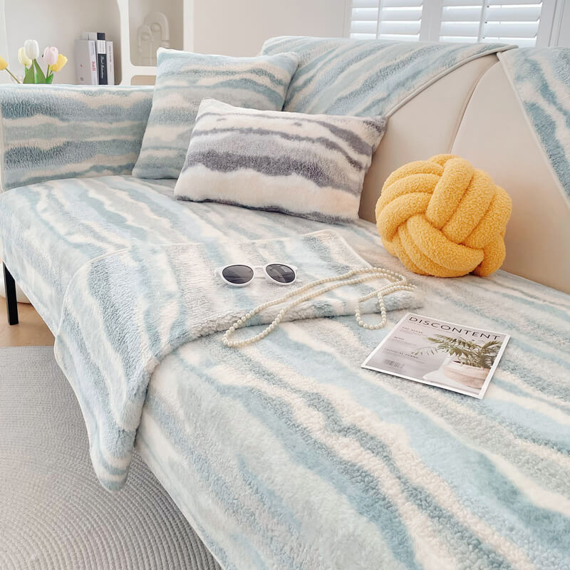 Plush Cream Comfort Mebel Skyddsmatta Sofföverdrag Carvallo