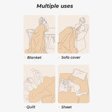 Enfärgad fleece möbel skyddsoverkast mjuk mysig Carvallo