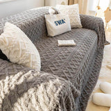 Enfärgad fleece möbel skyddsoverkast mjuk mysig Carvallo