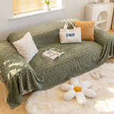 Enfärgad fleece möbel skyddsoverkast mjuk mysig Carvallo