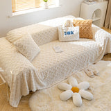 Enfärgad fleece möbel skyddsoverkast mjuk mysig Carvallo