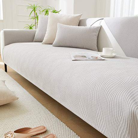 Träådringstextur Mjuk Chenille Anti-rep Surface Cover Carvallo