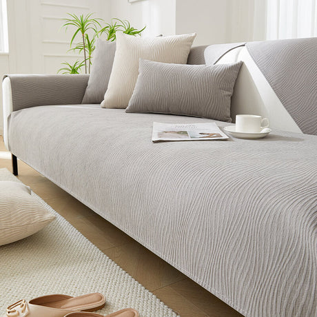 Träådringstextur Mjuk Chenille Anti-rep Surface Cover Carvallo