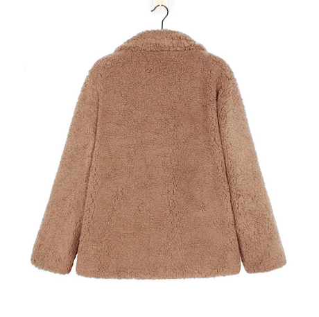 Oversized fluffig fleecejacka för kvinnor Hemnix
