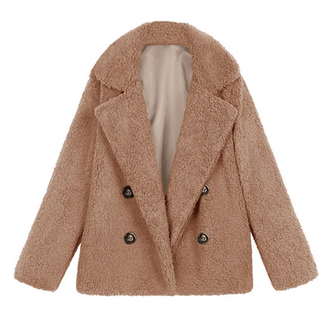 Oversized fluffig fleecejacka för kvinnor Hemnix