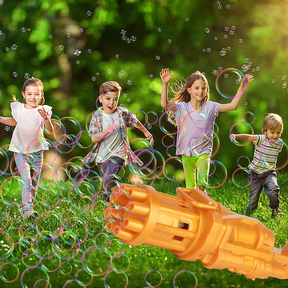 Automatisk Gatling Bubble Gun-Kids-Hemnix-Guld-Hemnix