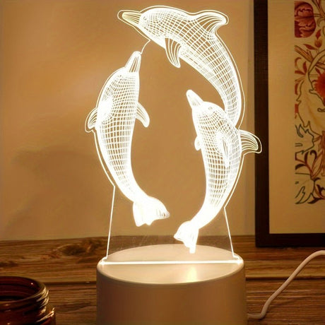 SeaeLume - Stilig 3D-illusionslampa med modern geometrisk ljuseffekt Carvallo