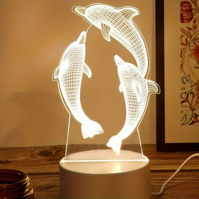 SeaeLume - Stilig 3D-illusionslampa med modern geometrisk ljuseffekt Carvallo