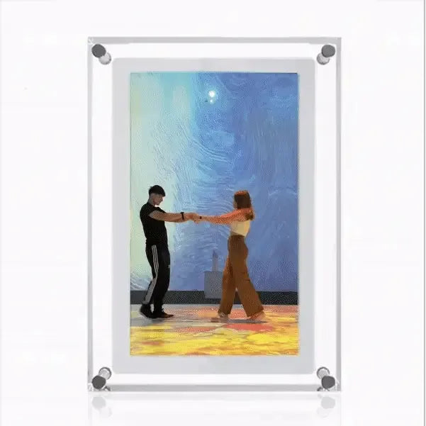 Live DigiFrame - Akryl Digital Fotoram med högtalare och Live Motion Display Carvallo