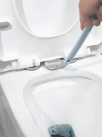 Royallure Silikon Toalettborste – Verktygsfri Installation, Flexibla Borst, Hörnrengöring Carvallo