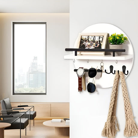 Carvallo NordEdge | Massivholz & Metall | Med hylla & kroklist | 100 cm bredd Carvallo