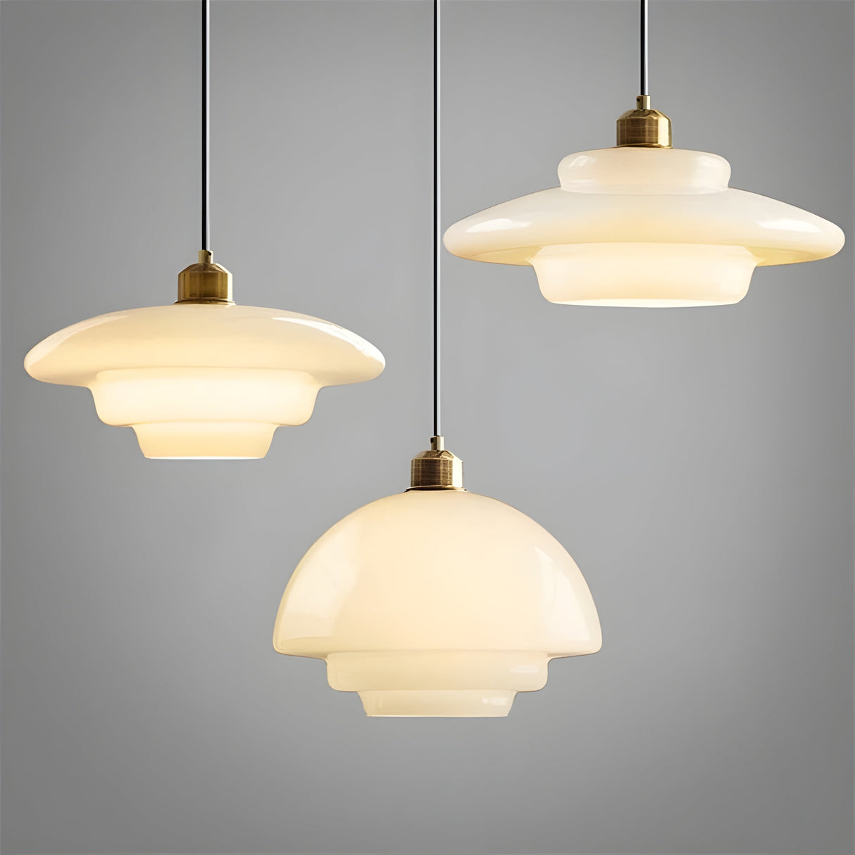 IvoryGlow Light - Modern hänglampa i elfenbensfärgad glas Carvallo