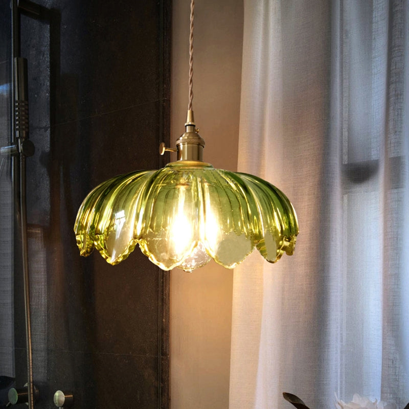 Pendellampa Vintage Glas Hängande Lampa Carvallo
