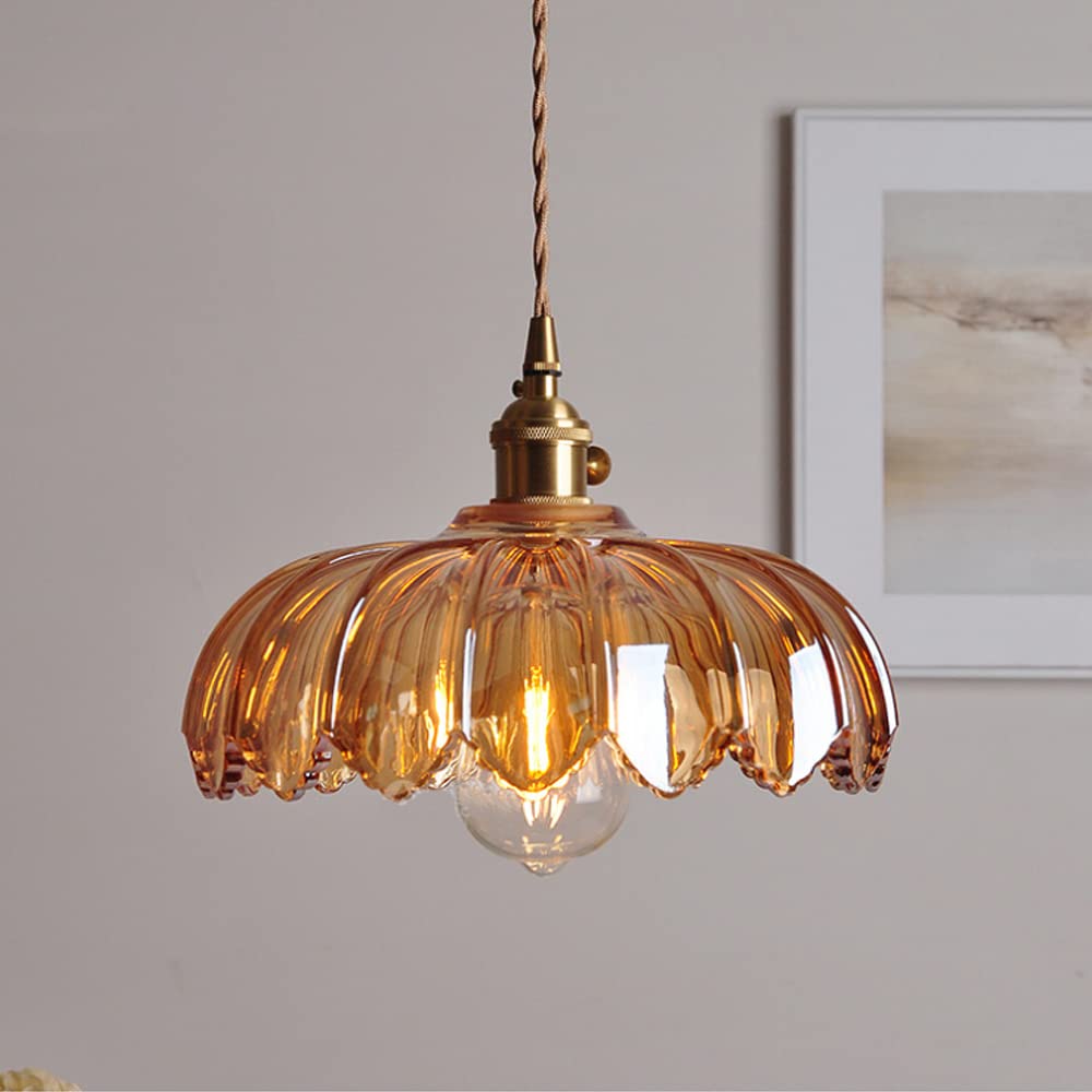 Pendellampa Vintage Glas Hängande Lampa Carvallo