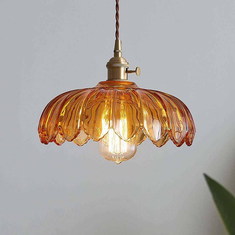 Pendellampa Vintage Glas Hängande Lampa Carvallo