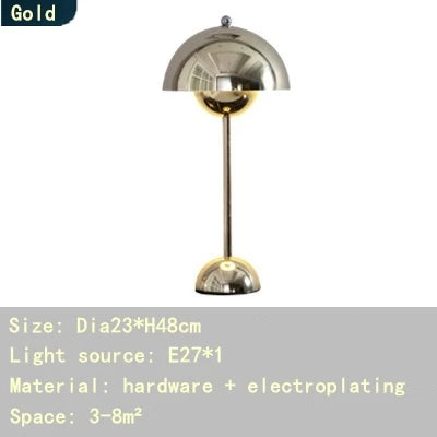 Minimalist Blomkruka Portabel Svamp Bordslampa Carvallo