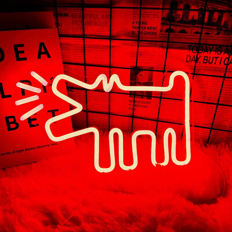 UrbanPaws – Graffiti Hund LED Neon Skylt för Djärv & Trendig Dekor Carvallo