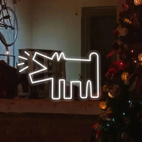 UrbanPaws – Graffiti Hund LED Neon Skylt för Djärv & Trendig Dekor Carvallo