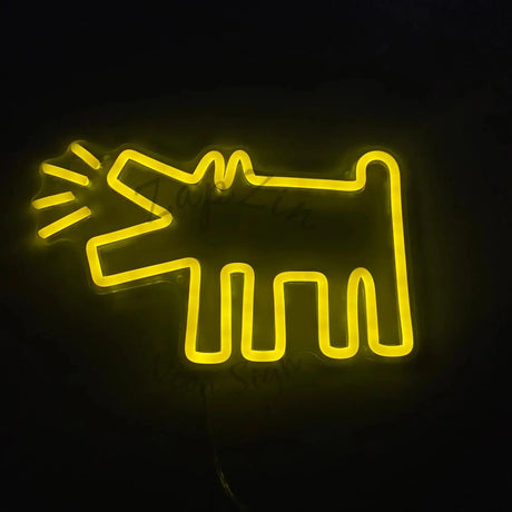 UrbanPaws – Graffiti Hund LED Neon Skylt för Djärv & Trendig Dekor Carvallo