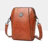 Vintage Crossbody Läderväska för Kvinnor - Justerbar Axelrem, Kompakt Design och Elegant Stil-Handväska-BB-Hemnix