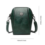 Vintage Crossbody Läderväska för Kvinnor - Justerbar Axelrem, Kompakt Design och Elegant Stil-Handväska-BB-Grön-Hemnix
