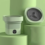 EcoWash - Effektiv & Hopfällbar Mini Tvättmaskin-Kök-BB-6 Liter-Grön-Hemnix