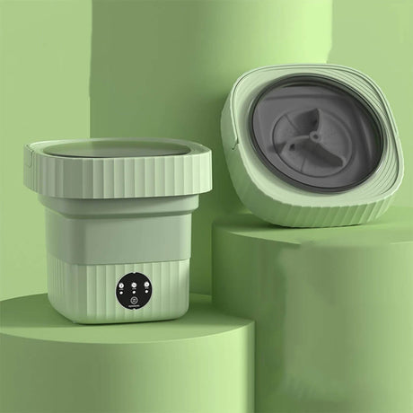 EcoWash - Effektiv & Hopfällbar Mini Tvättmaskin-Kök-BB-6 Liter-Grön-Hemnix