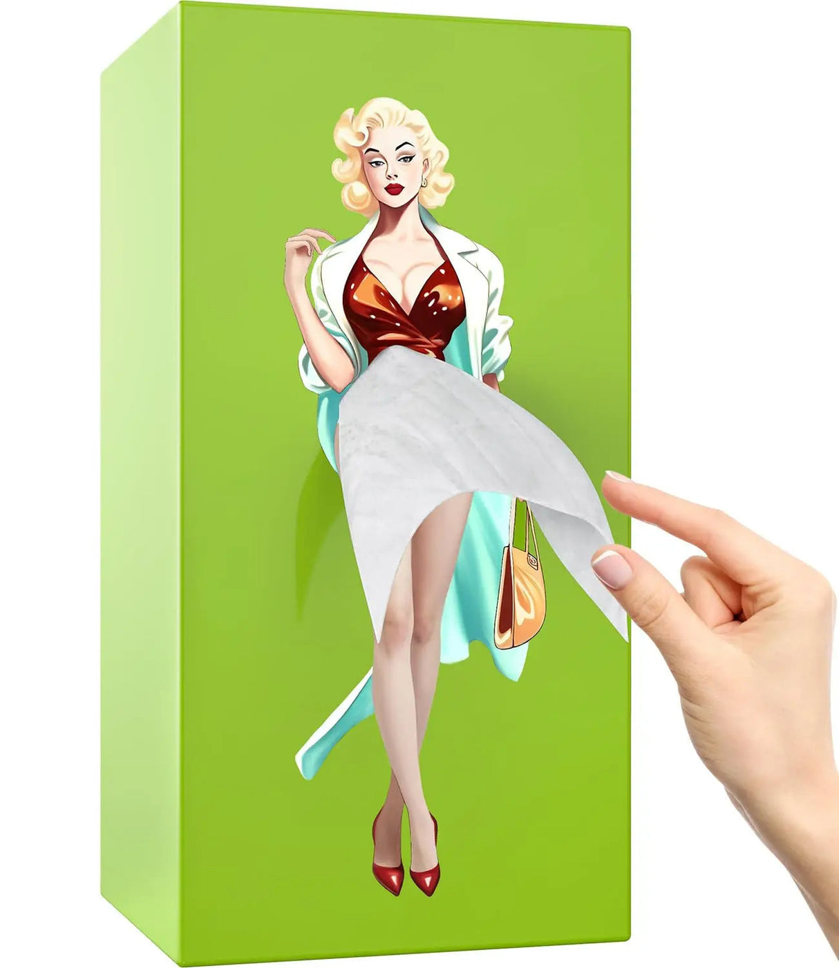 Flygande kjol vävnadslåda Carvallo