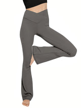 Bootcut leggings med hög midja