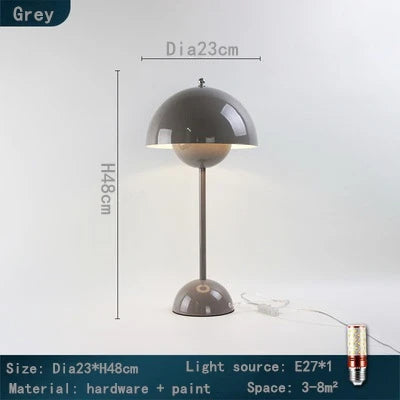 Minimalist Blomkruka Portabel Svamp Bordslampa Carvallo