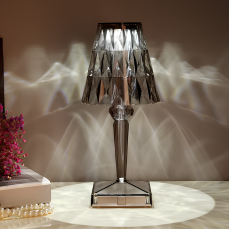 Bordlampa Kristall Akryl Touch Uppladdningsbar Carvallo