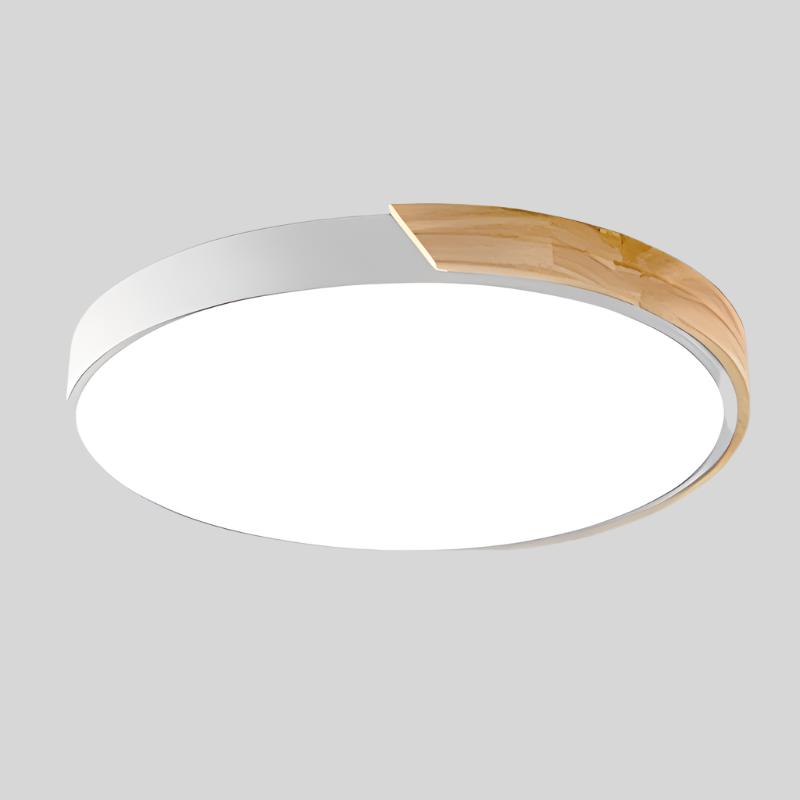 CircaLume Trä Taklampa – Rund Nordisk LED Plafond i Massivt Trä Hemnix