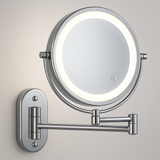 Väggspegel med LED-lampa och förstoringsglas Carvallo