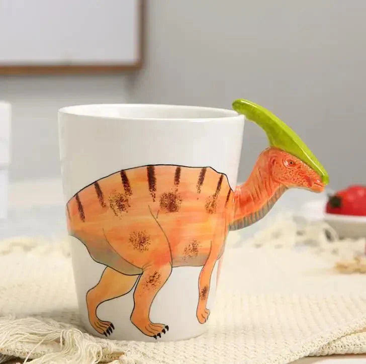 Carvallo – Handmålad Keramisk Dinosaurie Mugge för Kaffe och Te Carvallo