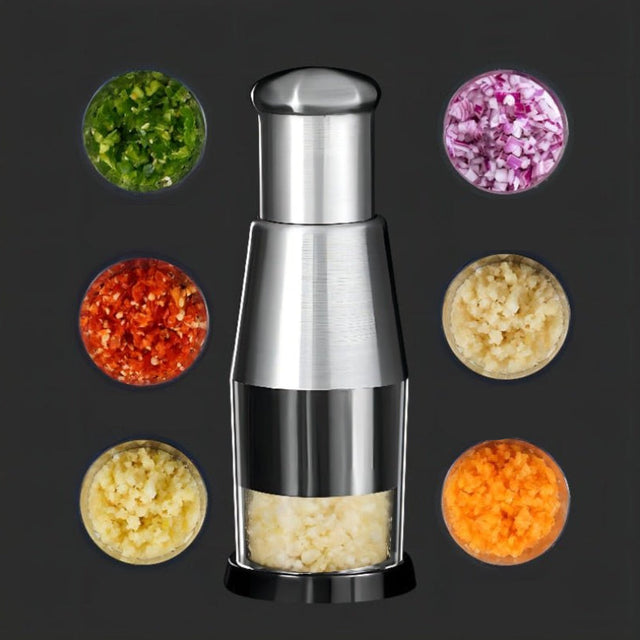 Royallure Premium Handheld Garlic Chopper - Effektiv rostfri press för snabb och säker tärning Carvallo