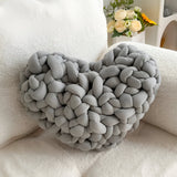 Handvävd kärlekshjärta kastkudde i mysig bomullsblandning Carvallo