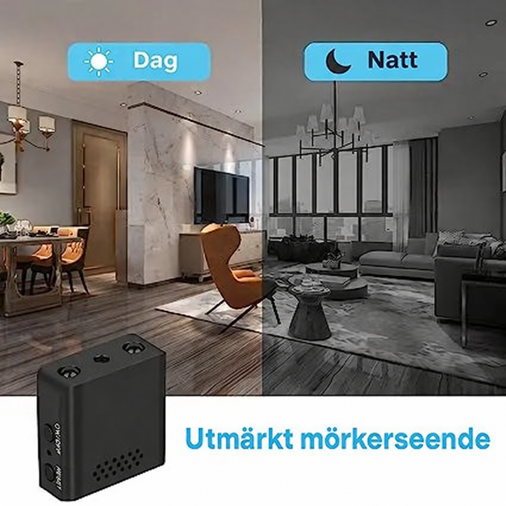 Minikamera HD med ljud och mörkerseende