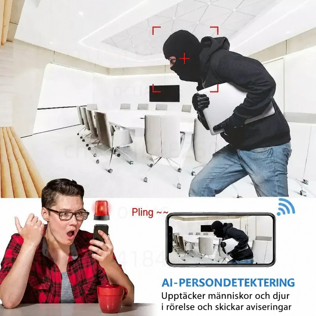 Minikamera HD med ljud och mörkerseende