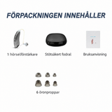Hörselförstärkare bakom örat med app – Bluetooth