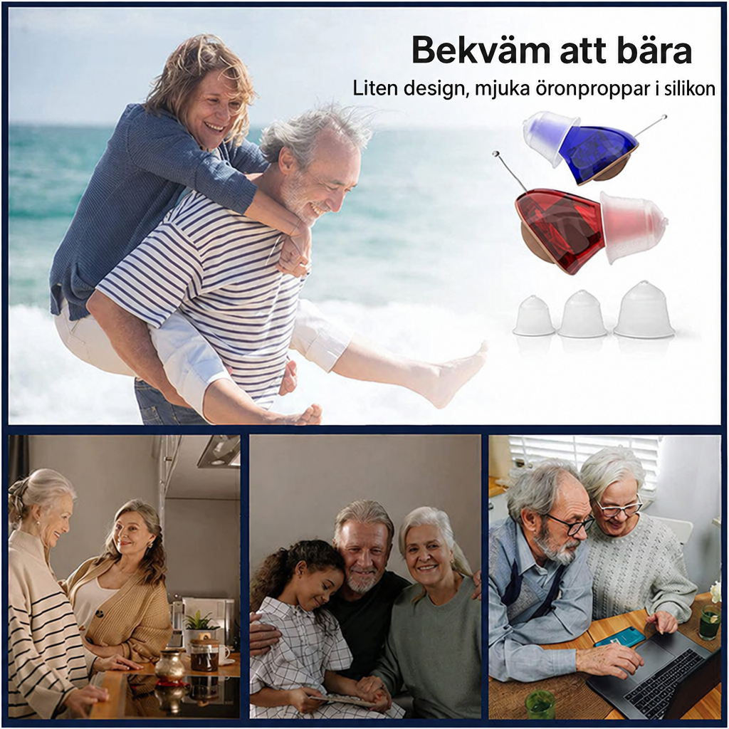 Laddningsbar hörselförstärkare – diskret i örat