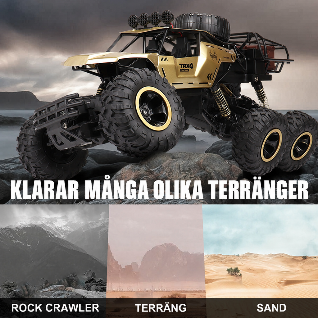 Radiostyrd monstertruck 6WD – upp till 32 km/h